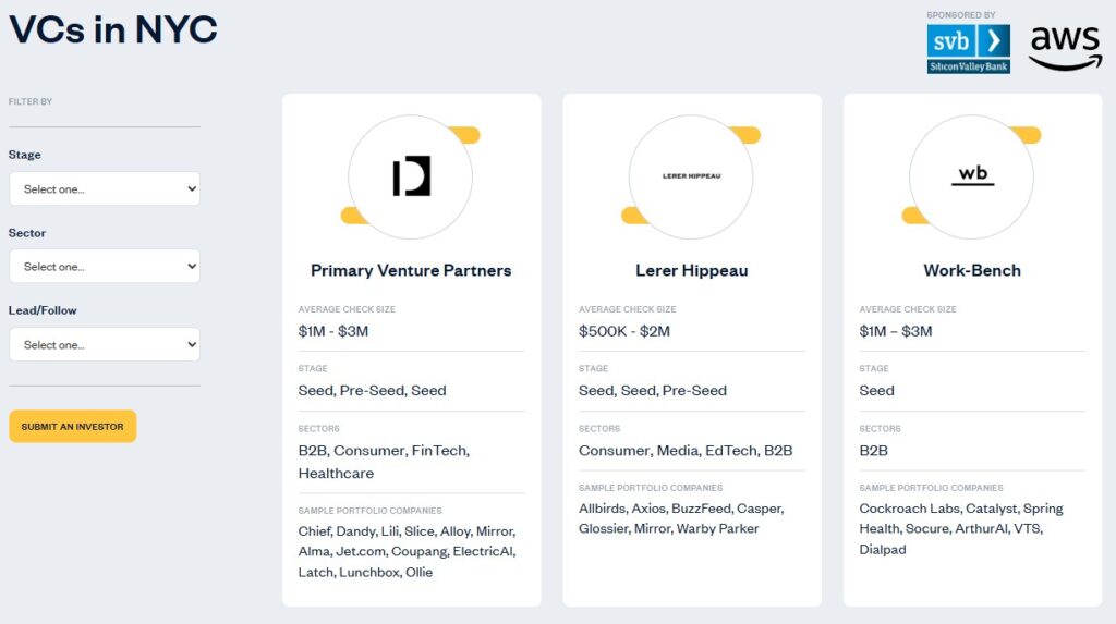 Homepage of NYC Founder Guide, presenting resources for founders in New York.